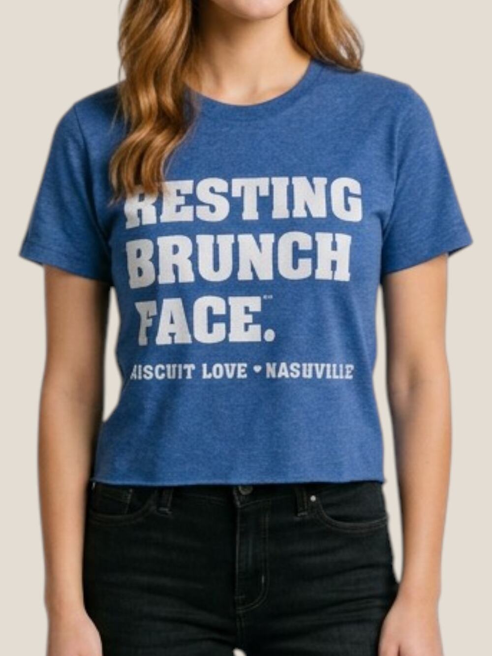 Biscuit Love Nashville Resting Brunch Face Graphic Tee Sz Small